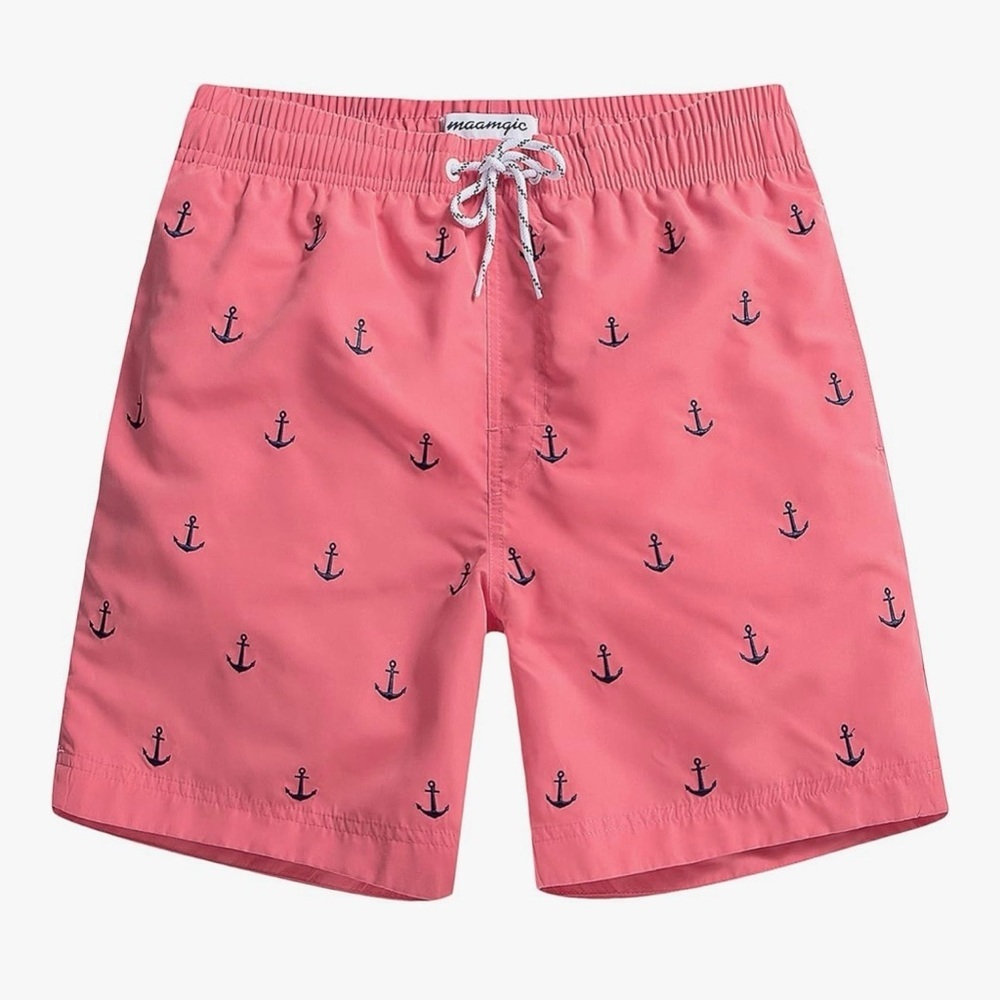 NWT Men’s Coral Swim Shorts with Anchor Print size XXL